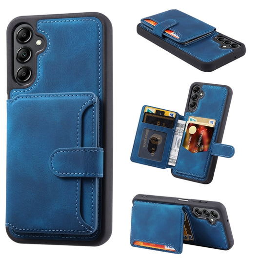 For Samsung Galaxy S25+ 5G Skin Feel Dream RFID Anti-theft PU Card Bag Phone Case(Peacock Blue) - Galaxy S25+ 5G Cases by buy2fix | Online Shopping UK | buy2fix