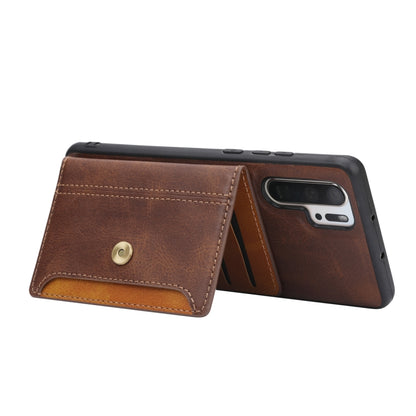 For Samsung Galaxy S25 Ultra 5G Calfskin Card Slot TPU Hybrid PU Phone Case(Brown) - Galaxy S25 Ultra 5G Cases by buy2fix | Online Shopping UK | buy2fix