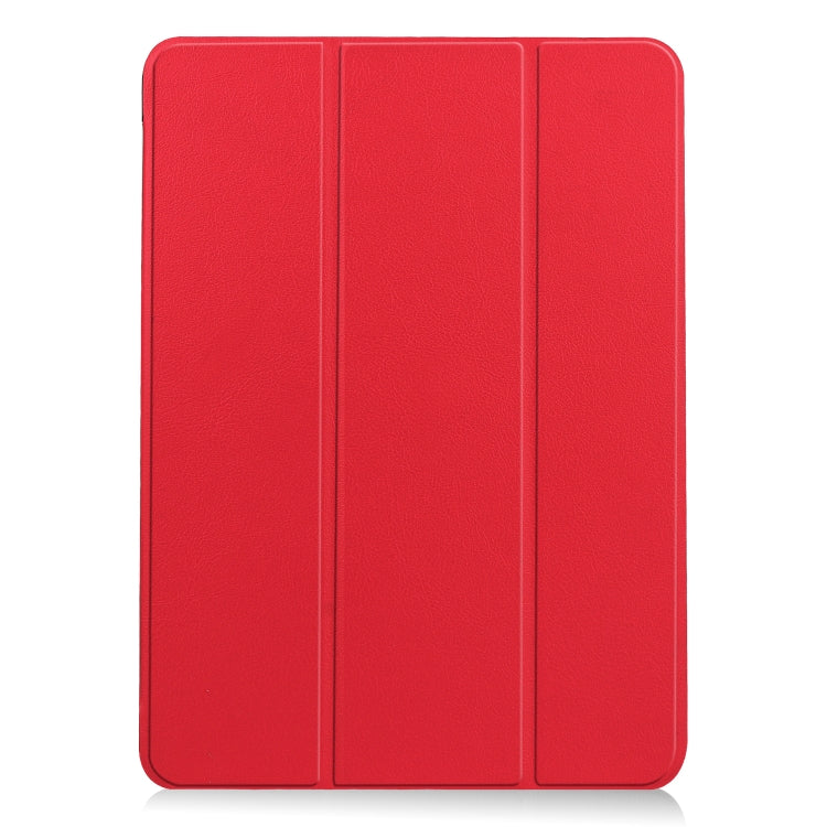 For iPad Air 11 2024 / 2022 / 2020 10.9 Custer Texture Horizontal Flip Leather Case with Three-folding Holder & Sleep / Wake-up Function(Red) - iPad Air (2022) / (2020) 10.9 Cases by buy2fix | Online Shopping UK | buy2fix