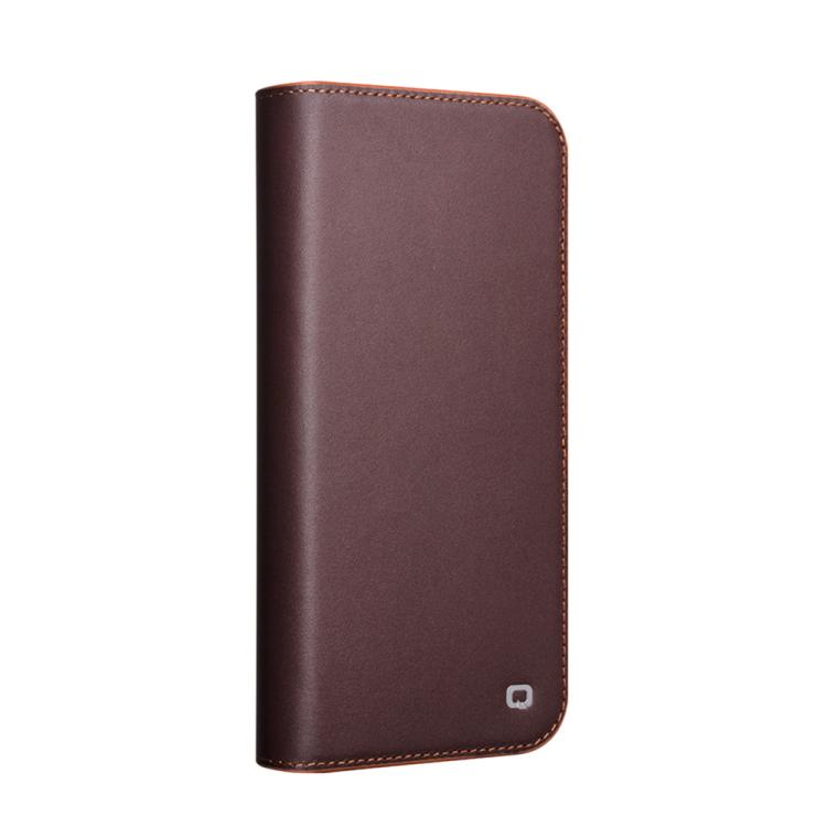 For iPhone 16 QIALINO Classic Gen2 Genuine Leather Phone Case(Brown) - iPhone 16 Cases by QIALINO | Online Shopping UK | buy2fix