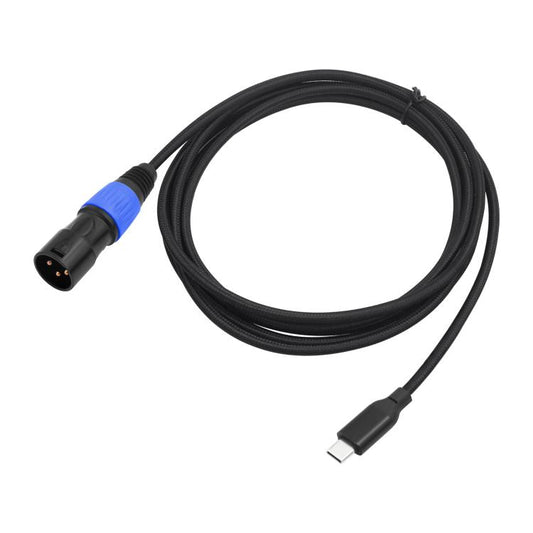 TY015 Type-C Male to XLR Male Stereo Output Audio Cable, Length:3m(Black Blue) - Microphone Audio Cable & Connector by buy2fix | Online Shopping UK | buy2fix