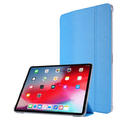 Silk Texture Flip Magnetic PU Leather Smart Case with Three-folding Holder For iPad Air 11 2024 / Air 2022 / 2020 10.9(Blue Sky) - iPad Air (2022) / (2020) 10.9 Cases by buy2fix | Online Shopping UK | buy2fix