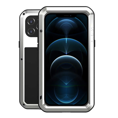 For iPhone 12 Pro Max LOVE MEI Metal Shockproof Life Waterproof Dustproof Protective Case(Silver) - iPhone 12 Pro Max Cases by LOVE MEI | Online Shopping UK | buy2fix