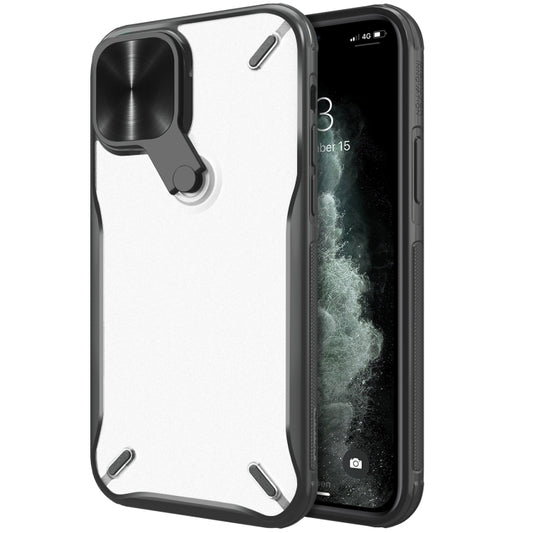 For iPhone 12 mini NILLKIN Cyclops PC + TPU Protective Case with Movable Stand (Black) - iPhone 12 mini Cases by NILLKIN | Online Shopping UK | buy2fix