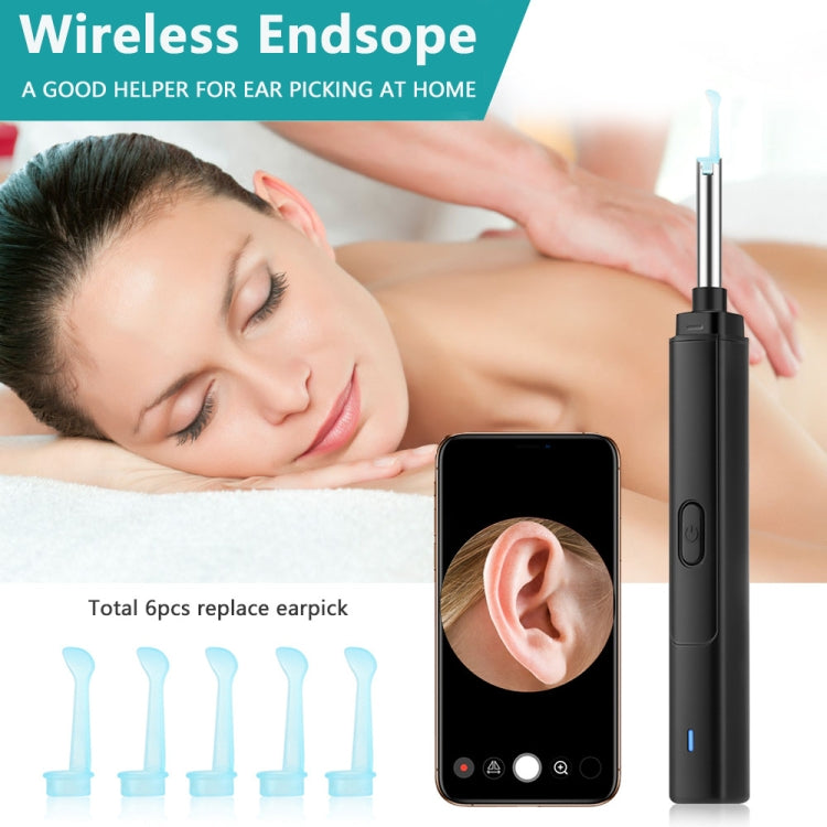 H02006 WiFi Smart Visual Ear Pick HD Digital Mouth Nose Ear Endoscope (Black) - Ear Care Tools by buy2fix | Online Shopping UK | buy2fix