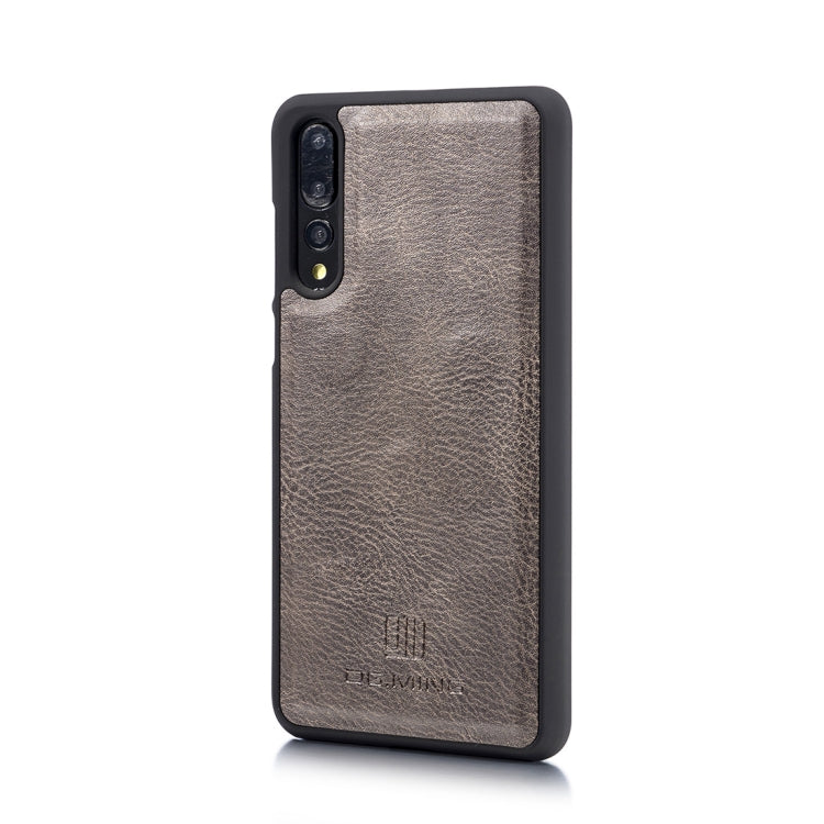 Crazy Horse Texture Flip Detachable Magnetic Leather Case for Huawei P20 Pro, with Holder & Card Slots & Wallet(Grey) - Huawei Cases by DG.MING | Online Shopping UK | buy2fix