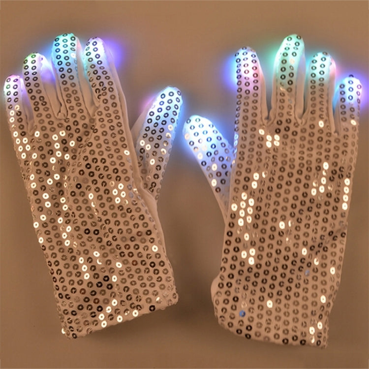 1 Pair Sequins Glowing Gloves LED Flash Gloves Dance and Party Supplies Halloween, Christmas and Other Festival Supplies - Glow Party Supplies by buy2fix | Online Shopping UK | buy2fix