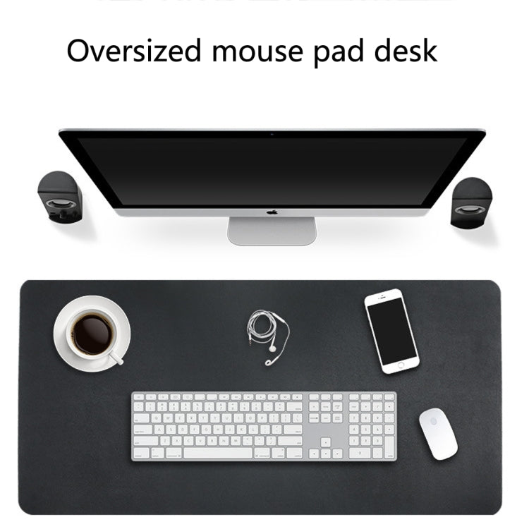 Multifunction Business Double Sided PU Leather Mouse Pad Keyboard Pad Table Mat Computer Desk Mat, Size: 90 x 45cm(Black Red) - Desk Pads by buy2fix | Online Shopping UK | buy2fix