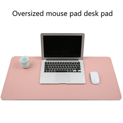 Multifunction Business PU Leather Mouse Pad Keyboard Pad Table Mat Computer Desk Mat, Size: 120 x 60cm(Apricot) - Desk Pads by buy2fix | Online Shopping UK | buy2fix