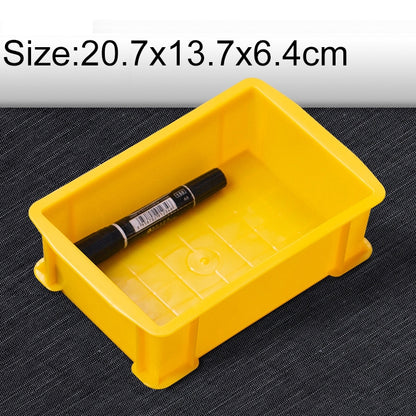 Thick Multi-function Material Box Brand New Flat Plastic Parts Box Tool Box, Size: 20.7cm x 13.7cm x 6.4cm(Yellow) - Storage Bags & Boxes by buy2fix | Online Shopping UK | buy2fix