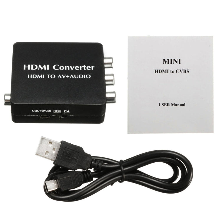 HDMI to AV Audio Converter Support SPDIF Coaxial Audio NTSC PAL Composite Video HDMI to 3RCA Adapter for TV /PC /PS3 / Blue-ray DVD - Splitter by buy2fix | Online Shopping UK | buy2fix