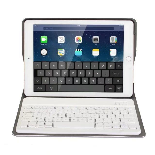 Detachable Bluetooth Keyboard + Horizontal Flip Leather Tablet Case with Holder for iPad Pro 9.7 inch, iPad Air, iPad Air 2, iPad 9.7 inch (2017), iPad 9.7 inch (2018) (Gold) - For iPad Pro by buy2fix | Online Shopping UK | buy2fix