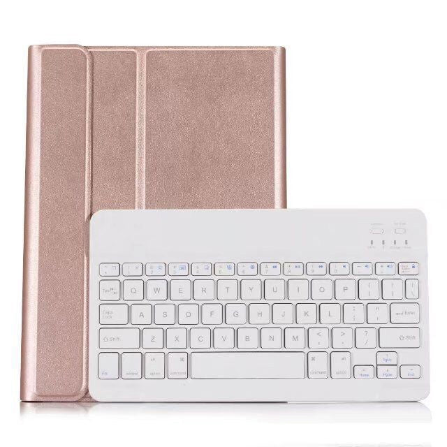 Detachable Bluetooth Keyboard + Horizontal Flip Leather Tablet Case with Holder for iPad Pro 9.7 inch, iPad Air, iPad Air 2, iPad 9.7 inch (2017), iPad 9.7 inch (2018) (Rose Gold) - For iPad Pro by buy2fix | Online Shopping UK | buy2fix