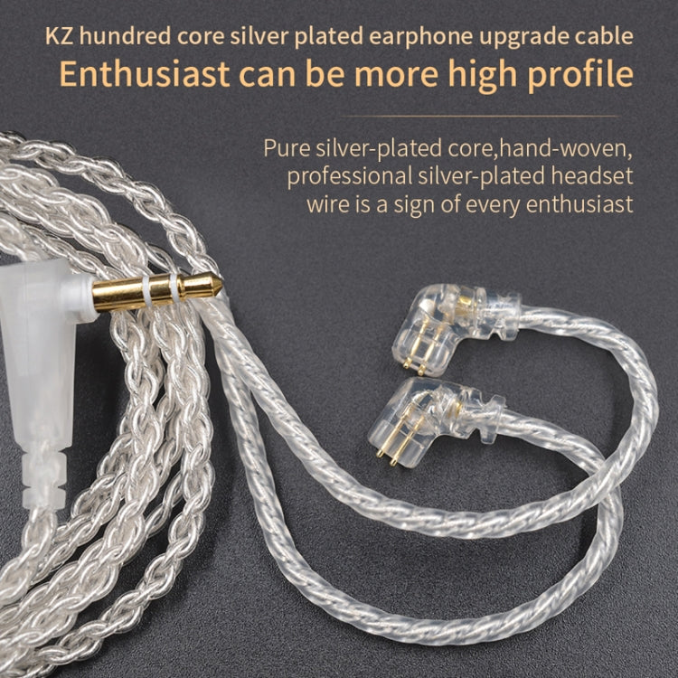 KZ C 8 Pin Oxygen-free Copper Silver Plated Upgrade Cable for KZ ZSN Earphones(White) - Cable & Splitter by KZ | Online Shopping UK | buy2fix