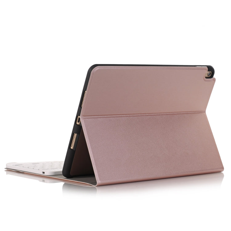 A09B Bluetooth 3.0 Ultra-thin ABS Detachable Bluetooth Keyboard Leather Tablet Case for iPad Air / Pro 10.5 inch (2019), with Pen Slot & Holder (Rose Gold) - For iPad Pro by buy2fix | Online Shopping UK | buy2fix