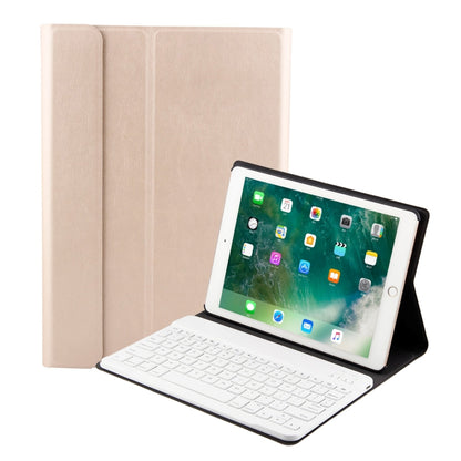 FT-1030 Bluetooth 3.0 ABS Brushed Texture Keyboard + Skin Texture Leather Tablet Case for iPad Air / Air 2 / iPad Pro 9.7 inch, with Three-gear Angle Adjustment / Magnetic / Sleep Function (Gold) - For iPad Pro by buy2fix | Online Shopping UK | buy2fix