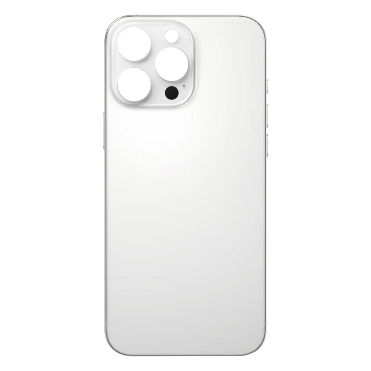 For iPhone 16 Pro Max Easy Replacement Big Camera Hole Glass Back Battery Cover(White) -  by buy2fix | Online Shopping UK | buy2fix