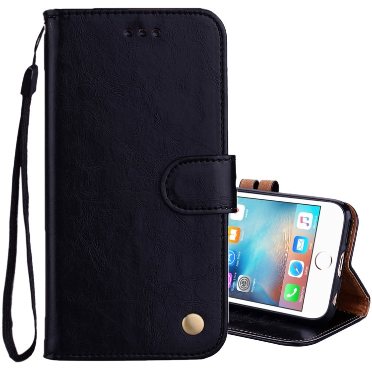 For iPhone 6 Plus & 6s Plus Business Style Oil Wax Texture Horizontal Flip Leather Case with Holder & Card Slots & Wallet (Black) - More iPhone Cases by buy2fix | Online Shopping UK | buy2fix