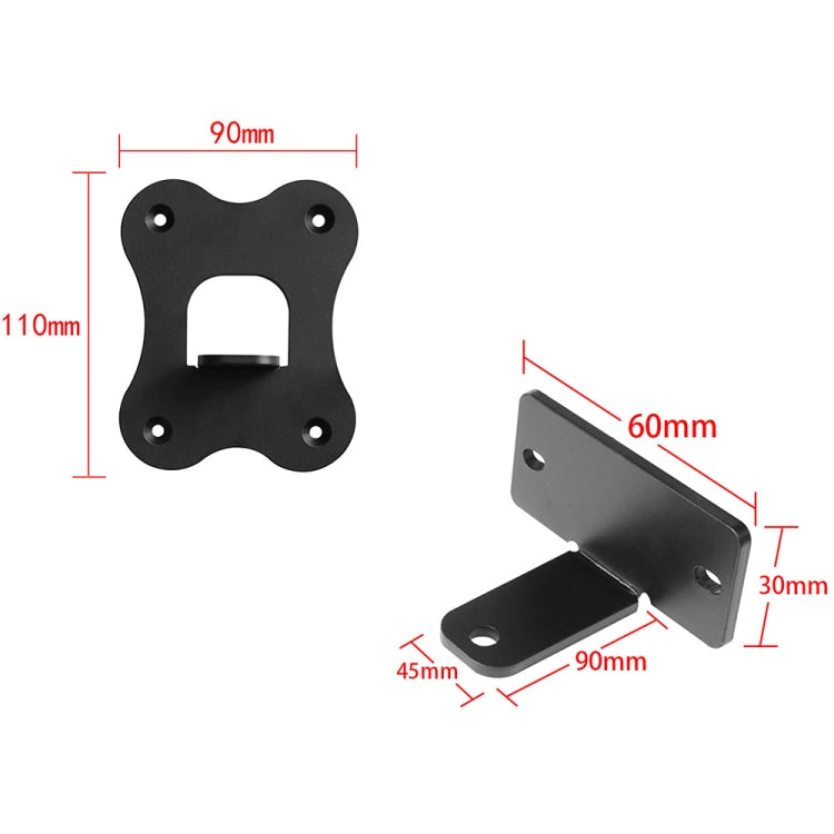 For Genelec G2 HiFi Speaker Wall-mounted Metal Bracket (Black) - Speaker Bracket by buy2fix | Online Shopping UK | buy2fix