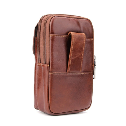 6.3 inch and Below Universal Crazy Horse Texture Genuine Leather Men Vertical Style Case Waist Bag with Belt Hole for Sony, Huawei, Meizu, Lenovo, ASUS, Cubot, Oneplus, Xiaomi, Ulefone, Letv, DOOGEE, Vkworld, and other Smartphones(Brown) - More iPhone Cases by buy2fix | Online Shopping UK | buy2fix