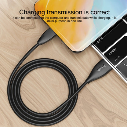 IVON CA87 USB to 8 Pin TPE Fast Charge Data Cable, Cable Length: 1m(Black) - Normal Style Cable by IVON | Online Shopping UK | buy2fix