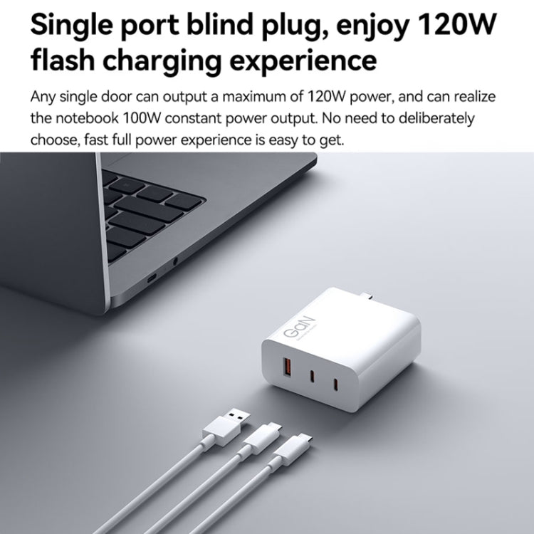 Original Xiaomi 140W 1 x USB + 2 x USB-C / Type-C Three Ports GaN Fast Charger Set, US Plug - USB Charger by Xiaomi | Online Shopping UK | buy2fix