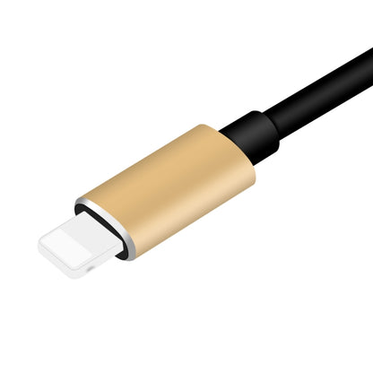 ENKAY Hat-prince HC-15 8 Pin + 3.5mm Jack to 8 Pin Charge Audio Adapter Cable, Support up to iOS 15.0(Gold) - Earphone Adapter by ENKAY | Online Shopping UK | buy2fix