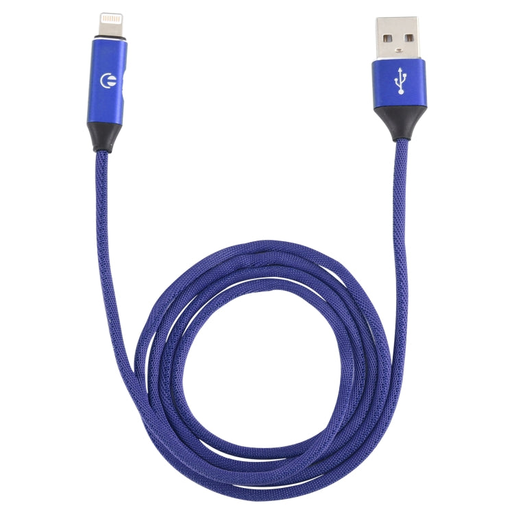 Multifunction 1m 3A 8 Pin Male & 8 Pin Female to USB Nylon Braided Data Sync Charging Audio Cable(Blue) - Multifunction Cable by buy2fix | Online Shopping UK | buy2fix