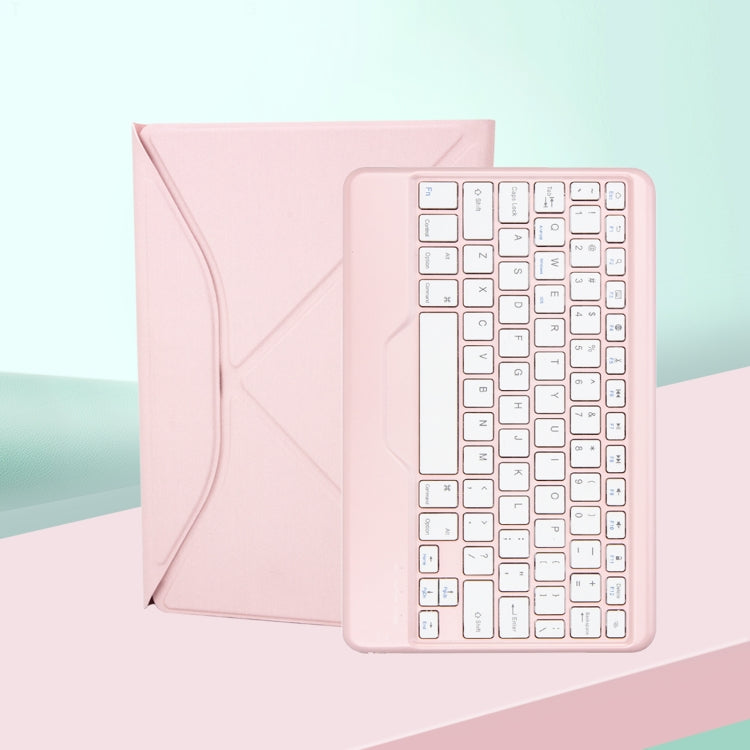 Z098B Pen Slot Bluetooth Keyboard Leather Tablet Case For iPad Air 2022/2020 (Pink) - For iPad Air by buy2fix | Online Shopping UK | buy2fix