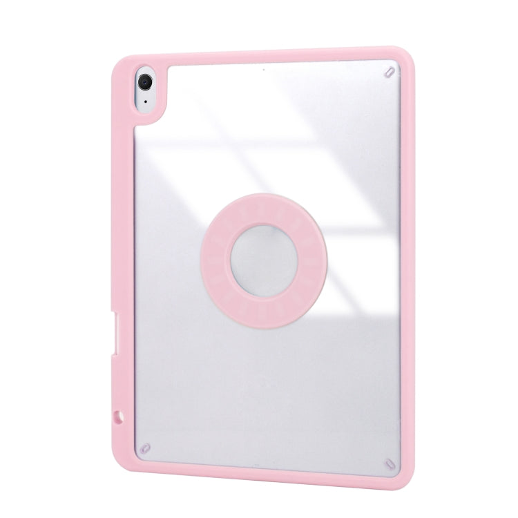 Z102B Pen Slot Bluetooth Keyboard Leather Tablet Case For iPad 10.2 2021/2020/2019 (Pink) - For iPad Pro by buy2fix | Online Shopping UK | buy2fix