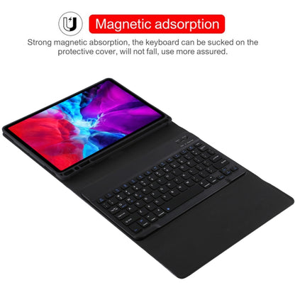 TG11B Detachable Bluetooth Black Keyboard + Microfiber Leather Tablet Case for iPad Pro 11 inch (2020), with Pen Slot & Holder (Black) - For iPad Pro by buy2fix | Online Shopping UK | buy2fix