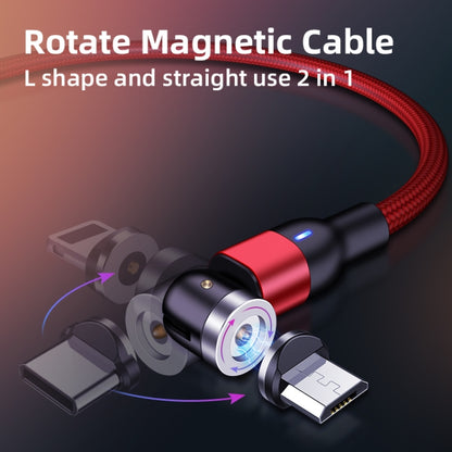 1m 2A Output 3 in 1 USB to 8 Pin + USB-C / Type-C + Micro USB Nylon Braided Rotate Magnetic Charging Cable (Purple) - Charging Cable & Head by buy2fix | Online Shopping UK | buy2fix