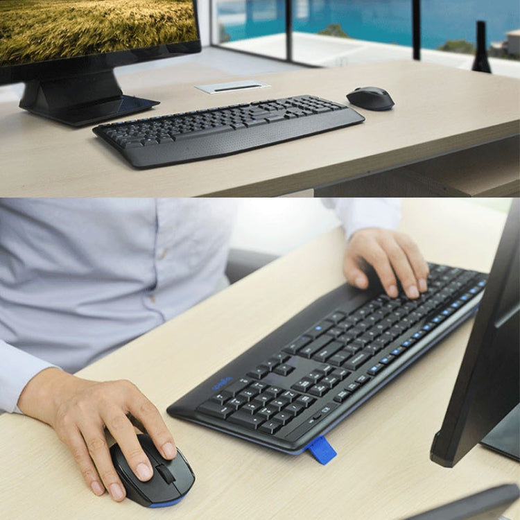 Logitech MK345 Wireless Full-size Keyboard + 2.4GHz 1000DPI Wireless Optical Mouse Set with Nano Receiver(Black) - Wireless Keyboard by Logitech | Online Shopping UK | buy2fix