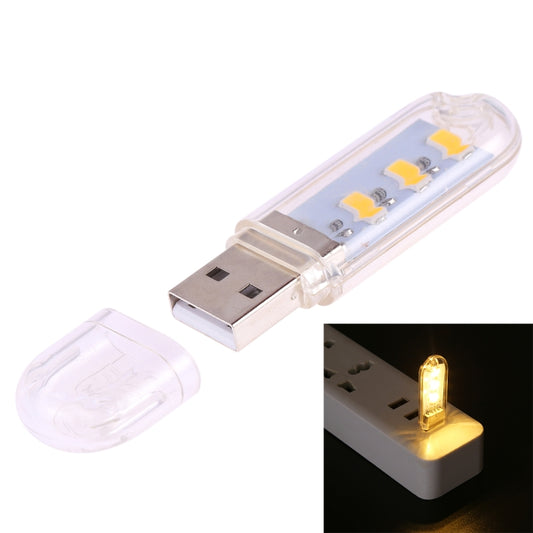 3 LEDs 5730 SMD USB LED Book Light Portable Night Lamp(Warm White) - USB Light by buy2fix | Online Shopping UK | buy2fix