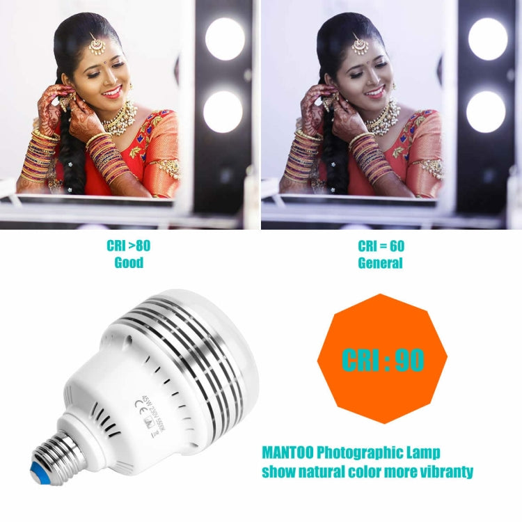 MANTOO PGL45 45W 120V 5500K 5460LM LED Light Bulb for Photography Lighting - LED Blubs & Tubes by MANTOO | Online Shopping UK | buy2fix