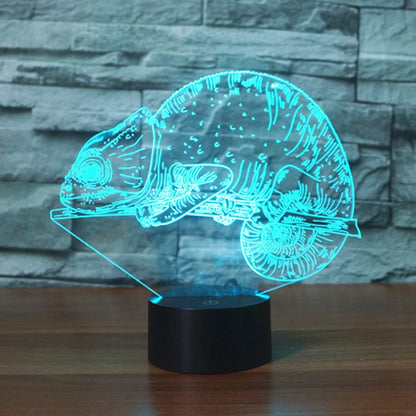 Chameleon Shape 3D Colorful LED Vision Light Table Lamp, Charging Touch Version - Novelty Lighting by buy2fix | Online Shopping UK | buy2fix