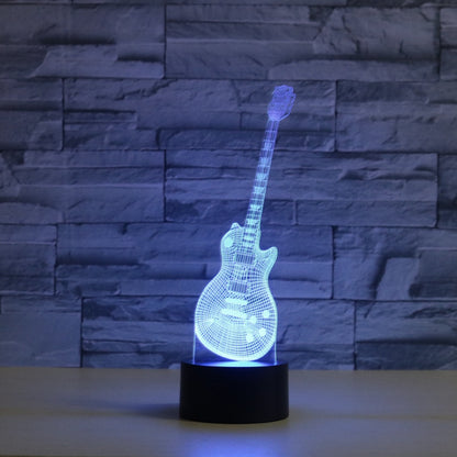 Guitar Shape 3D Colorful LED Vision Light Table Lamp, Crack Remote Control Version - Novelty Lighting by buy2fix | Online Shopping UK | buy2fix