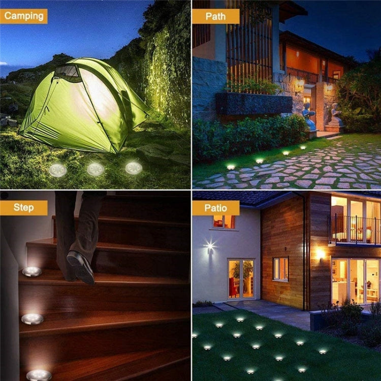 2 PCS 12 LEDs Solar Powered Buried Light Under Ground Lamp IP65 Waterproof Outdoor Garden Street Light (White Light) - Buried Lights by buy2fix | Online Shopping UK | buy2fix