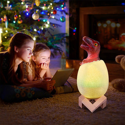 Raptor Shape Creative Touch 3D Decorative Night Light, 16-color Patting Remote Control Version - Night Lights by buy2fix | Online Shopping UK | buy2fix