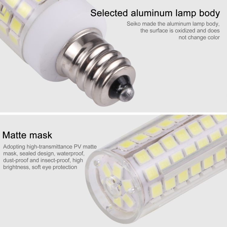 E12 102 LEDs SMD 2835 6000-6500K LED Corn Light, AC 110V(White Light) - LED Blubs & Tubes by buy2fix | Online Shopping UK | buy2fix