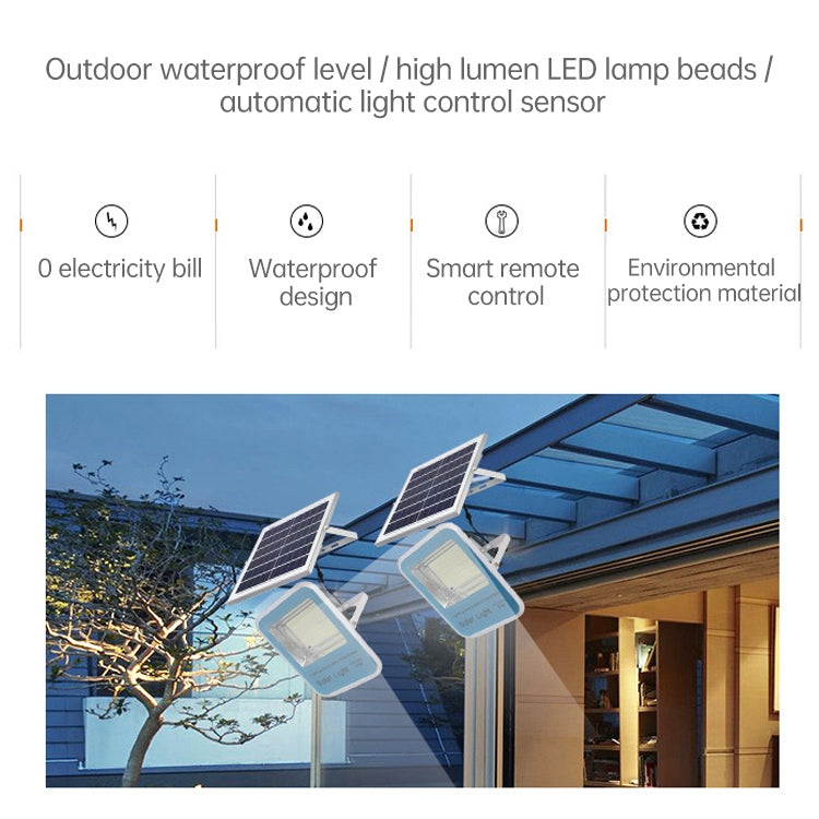 300W 734 LEDs Home Sensor Garden Light Outdoor Waterproof Solar Flood Light with Remote Control (Black) - Solar Lights by buy2fix | Online Shopping UK | buy2fix