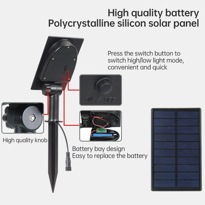 6W One for Two Solar Spotlight Outdoor IP65 Waterproof Light Control Induction Lawn Lamp, Luminous Flux: 300-400lm (Green Light) - Solar Lights by buy2fix | Online Shopping UK | buy2fix