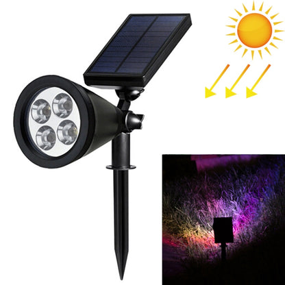 4 LEDs Solar Powered Lawn Spotlight IP65 Waterproof Outdoor Garden Landscape Lamp (Colorful Light) - Solar Lights by buy2fix | Online Shopping UK | buy2fix