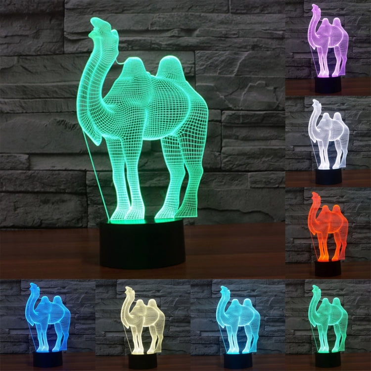 Camel Style 3D Touch Switch Control LED Light , 7 Color Discoloration Creative Visual Stereo Lamp Desk Lamp Night Light - Novelty Lighting by buy2fix | Online Shopping UK | buy2fix