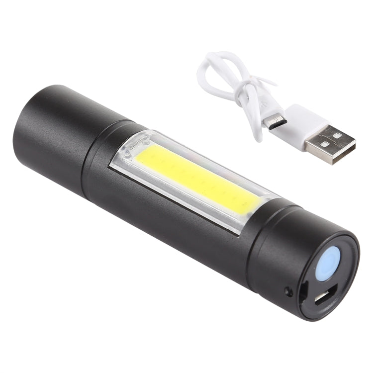 A1 USB Charging Waterproof Fixed Focus XPE + COB Flashlight with 3-Modes & Storage Box - LED Flashlight by buy2fix | Online Shopping UK | buy2fix