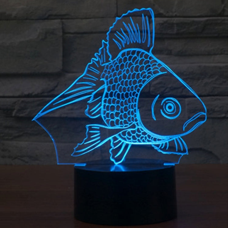 Goldfish Style 3D Touch Switch Control LED Light , 7 Color Discoloration Creative Visual Stereo Lamp Desk Lamp Night Light - Novelty Lighting by buy2fix | Online Shopping UK | buy2fix