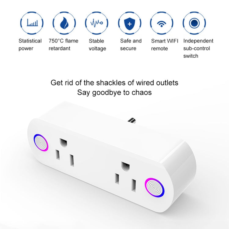 15A WiFi Remote Control Smart Socket Works with Alexa & Google Home & IFTTT, AC 100-240V, US Plug - Smart Socket by buy2fix | Online Shopping UK | buy2fix