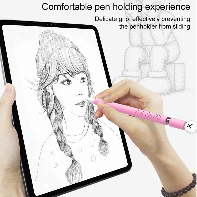 LOVE MEI For Apple Pencil 1 Middle Finger Shape Stylus Pen Silicone Protective Case Cover (Green) - Pencil Accessories by LOVE MEI | Online Shopping UK | buy2fix