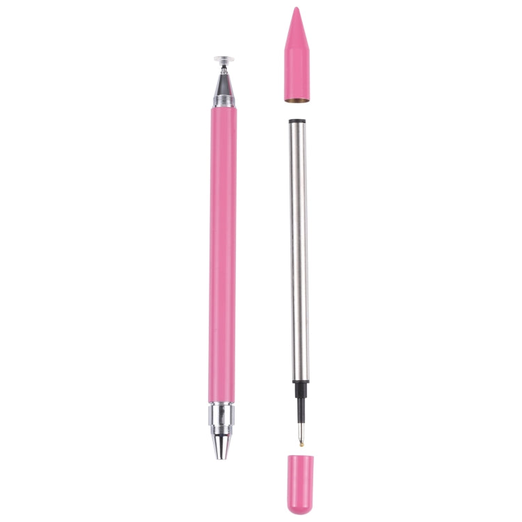 Pt360 2 in 1 Universal Silicone Disc Nib Stylus Pen with Common Writing Pen Function (Pink) - Stylus Pen by buy2fix | Online Shopping UK | buy2fix