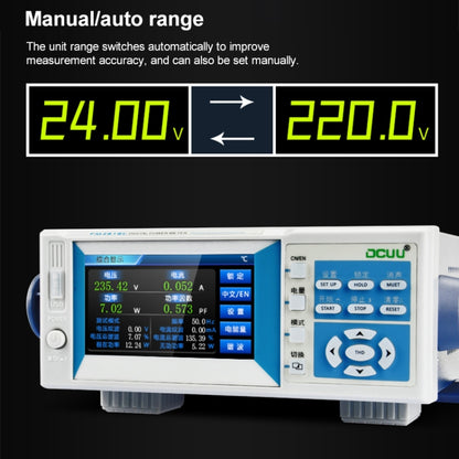 DCUU PM2818C AC 40A Intelligent Electrical Parameters Measuring Instrument (EU Plug) - Current & Voltage Tester by buy2fix | Online Shopping UK | buy2fix